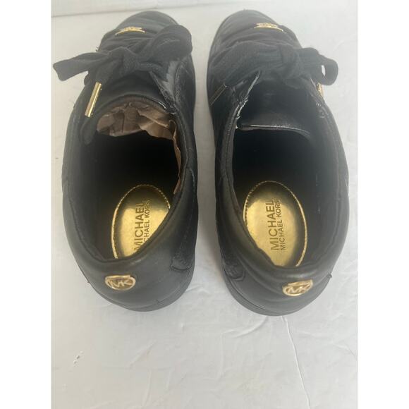 Michael Michael Kors Colby Black Leather Low Top Lace Up Sneakers 10M - Picture 7 of 12